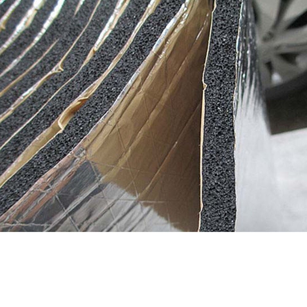 6 plader/parti bil lydisolering dæmpende isolering varme 10mm skum glasfiber auto interiør tilbehør akustisk lydisolering