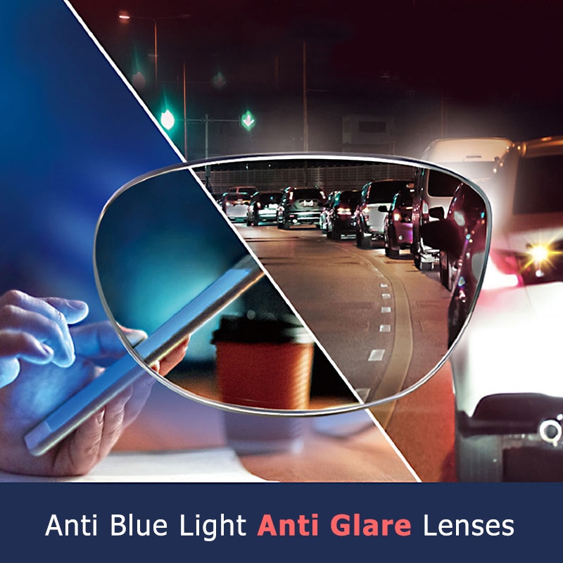 Anti Blue Light Fog Glare Prescription Lenses Photochromic Myopia Eyeglass Lens Progressive multifocal Optical Spectacle Glasses