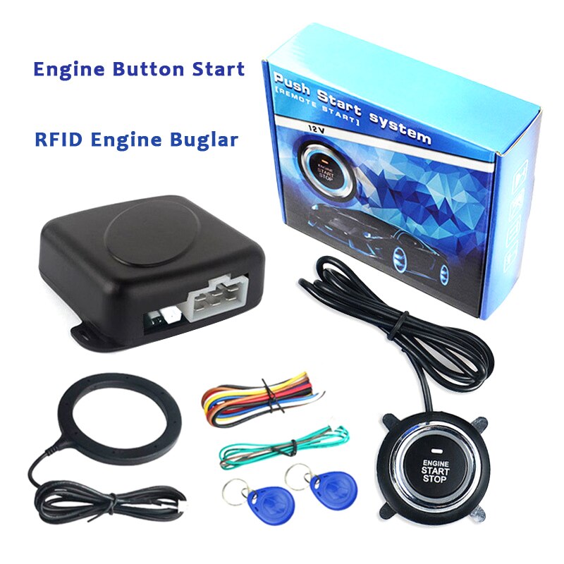 Power Button Push Engine Start Stop RFID Lock Keyless Start With Security Anti-theft System Intelligent Sensor Car Universal