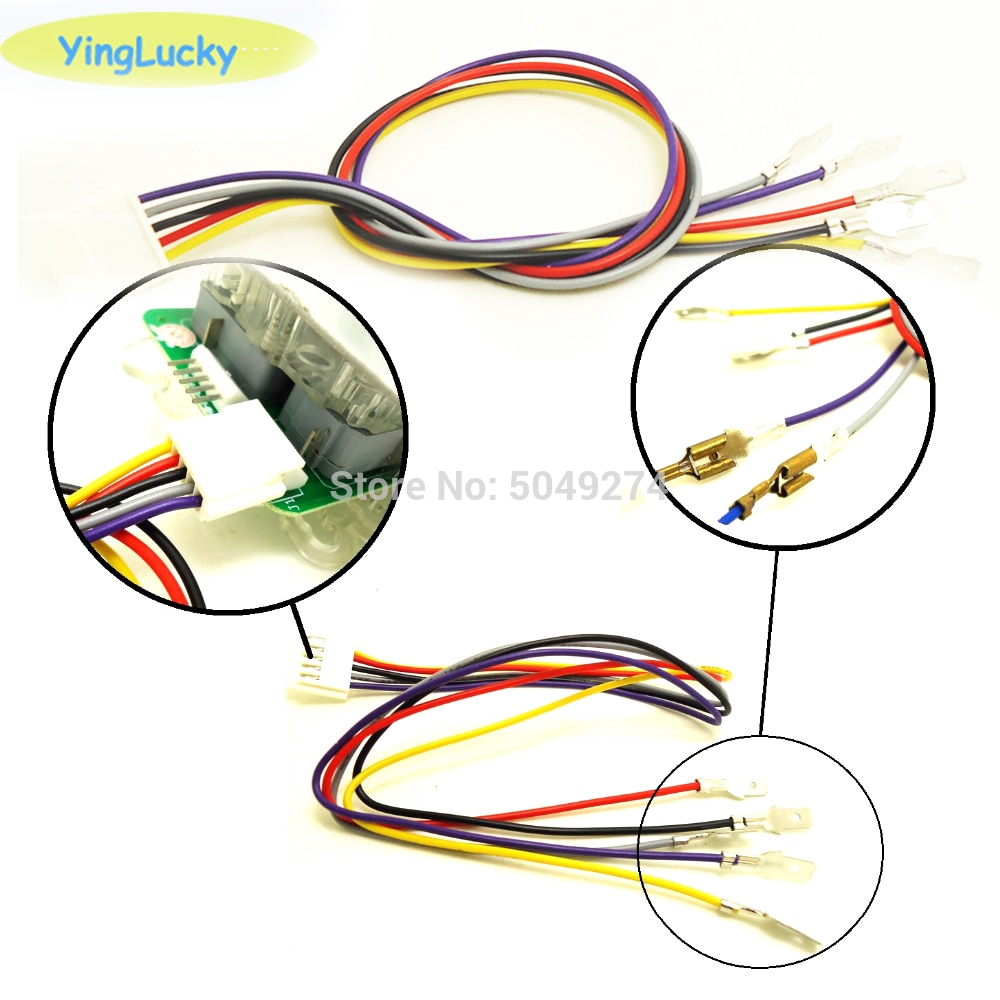 5Pin Joystick Cable 4 Kind Of Wiring Arcade Wire harness 5 Pin Joystick For Sanwa /SEIMITSU Joystick Connection To USB Encoder