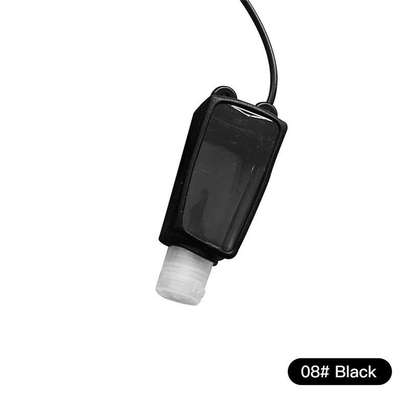 5 st 30ml silikon reseflaskor silikon påfyllningsbar klämbar behållare handsprit flaskor tom nyckelringshållare: 08