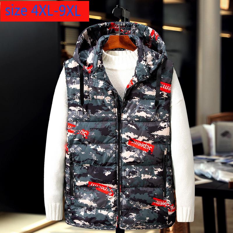 Extra Grote Warm Vest Camouflage Casual Print Losse Mannen Vest Plus Size 4XL 5XL 6XL 7XL 8XL 9XL: 3 / 5XL