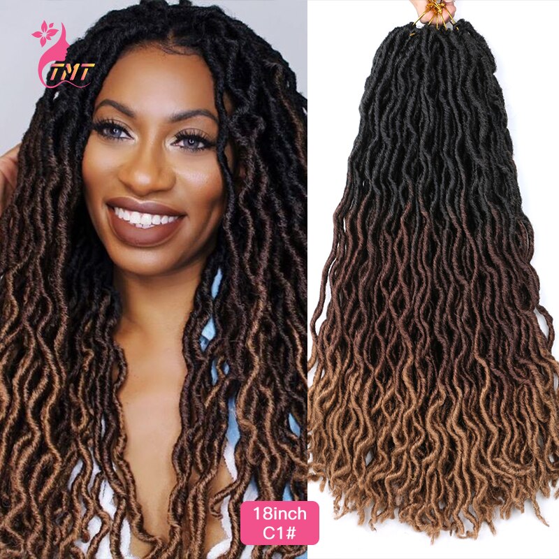 Gypsy Locs Crochet Boho Loc Extensions 18 Inches, 24 Stands/Pack