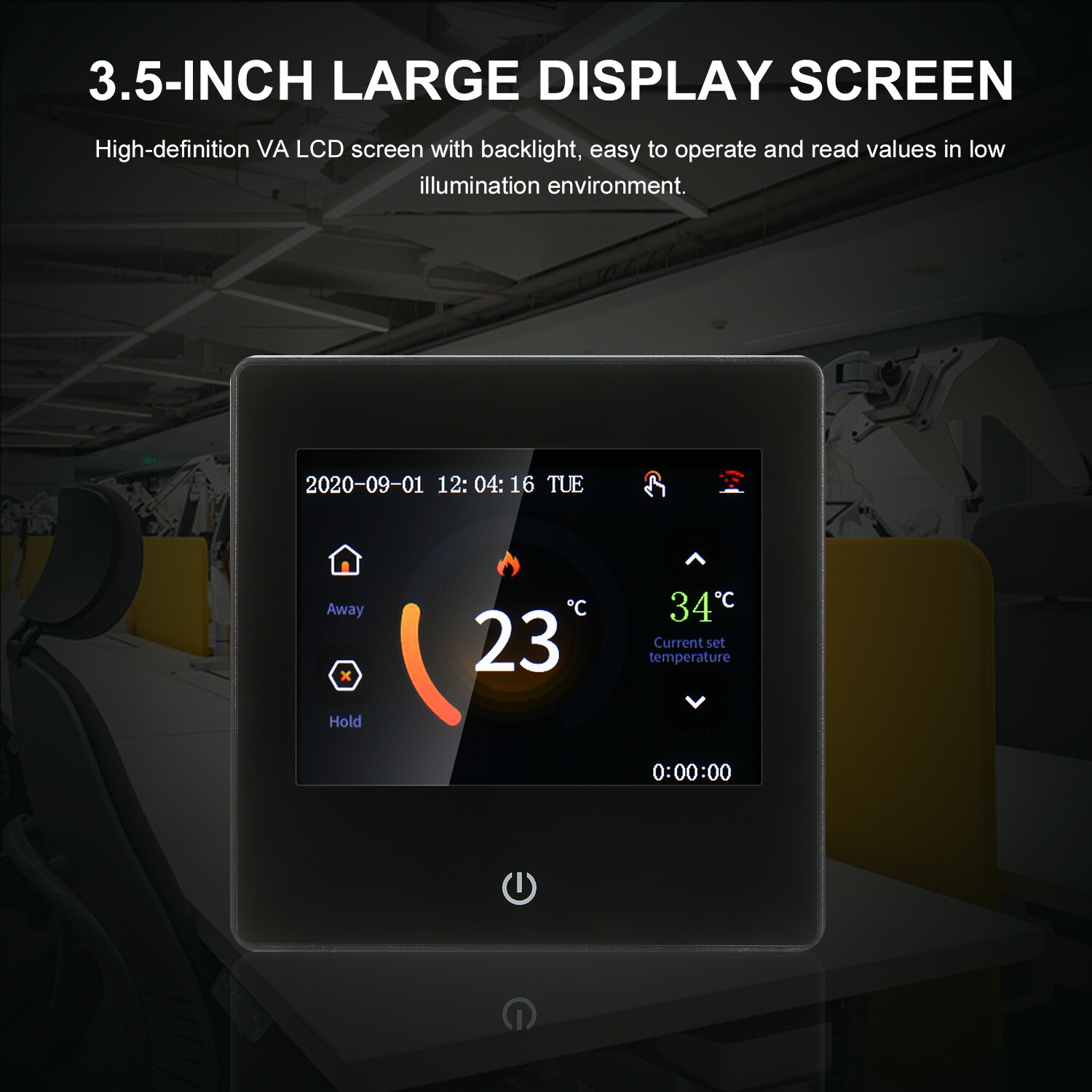 Smart LCD Touch-screen Weekly Programmable Thermostat WIFI Electric Heating 16A Temperature Controller for Home School Office