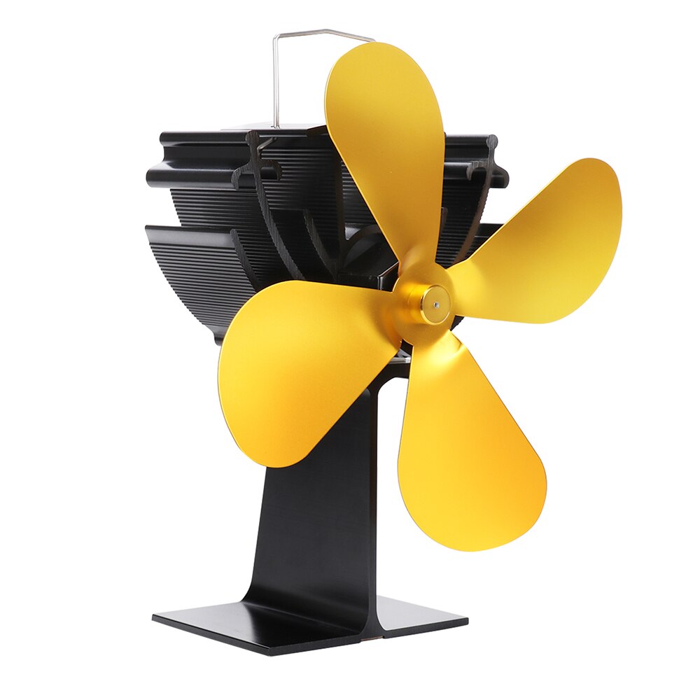 Silencioso Ventilador Lareira 4 Lâmina De Calor Alimentado Fogão Ventilador de Madeira/Log Lareira/Recuperador de calor Eficiente de Distribuição de Calor de Combustível de poupança de energia