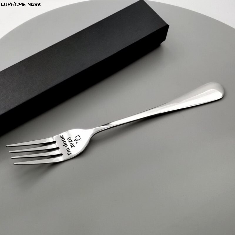 1pcs Cake Fruit Lettering-fork For Husband Wife And Family Stainless I Forking Love You Steel Kitchen Tool