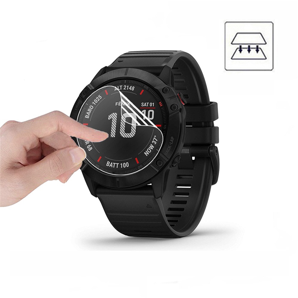 2Pcs Hydrogel Film Screen Protectors Voor Garmin Fenix 6 6S 6X Pro Sapphire Solar 2.5D Soft Tpu Clear horloge Shockproof Cover Case