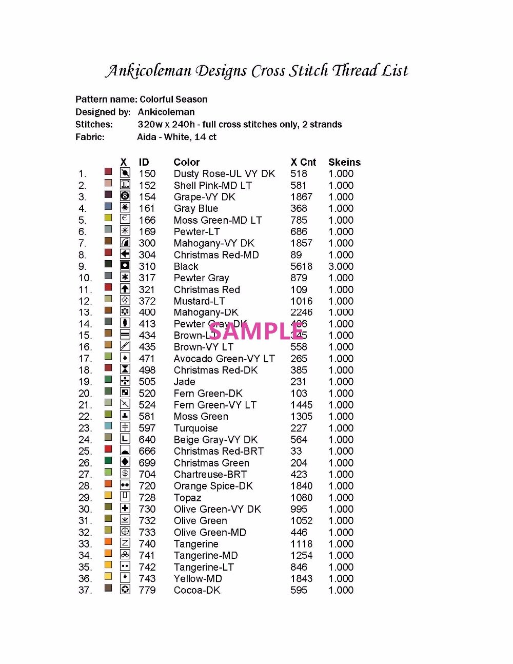 Needlework for embroidery DIY DMC - Counted Cross Stitch Kits 14 ct Oil painting - A Vase of Flowers