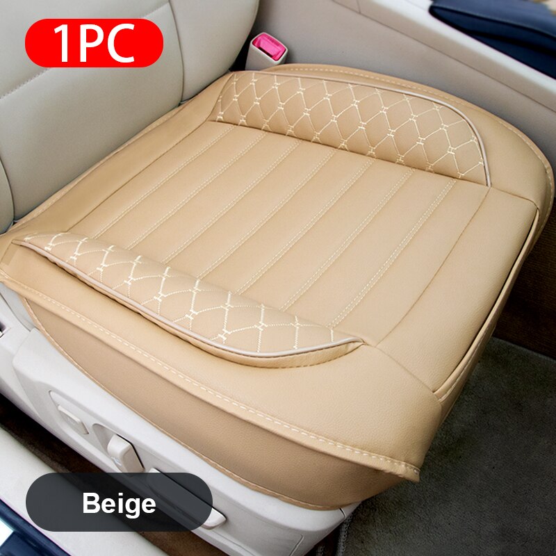 Pu Lederen Bekleding Universele Auto-interieur Onderdelen Accessoires Vier Seizoenen Auto Zitkussen Front Back Stoelhoezen: C front 1 PC