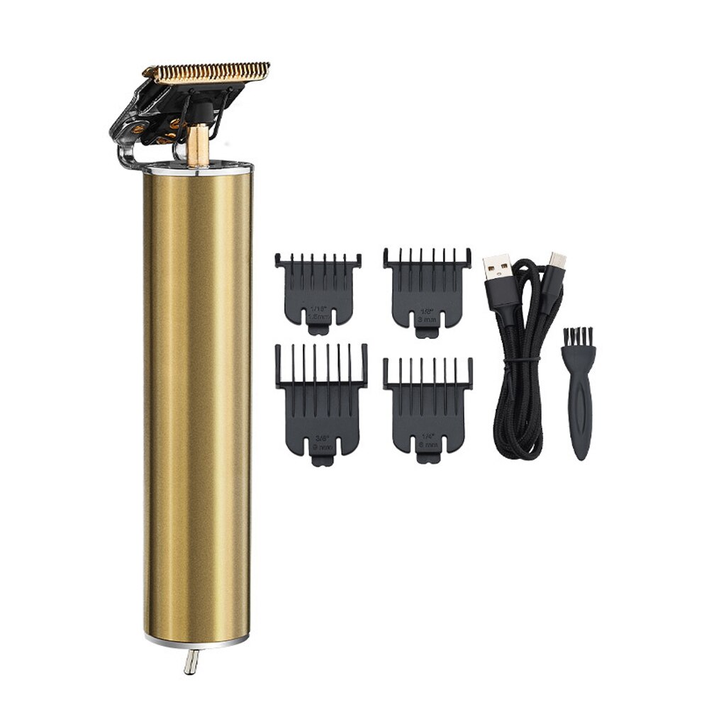 Elektrisk bærbar hårtrimmer professionel frisør klipper barbermaskine 10w usb lcd skærm trimmere til mænd hårstyling værktøjer: Rød