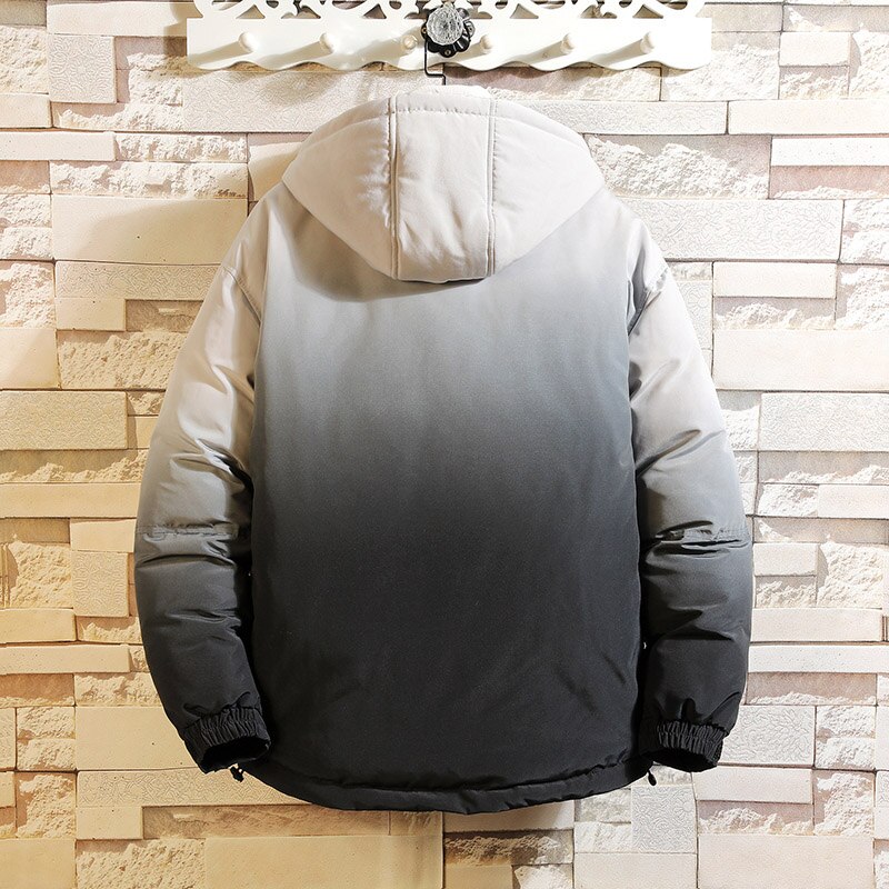 Jas heren casual capuchon parka winter heren patchwork katoenen slim fit jas dikke warme herenjas met rits