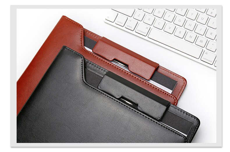 A4 Office Filing Organizer PU Leather Padfolio Portfolio Business Conference Folder Contracts Menus Folders Memo Pad Clip Holder