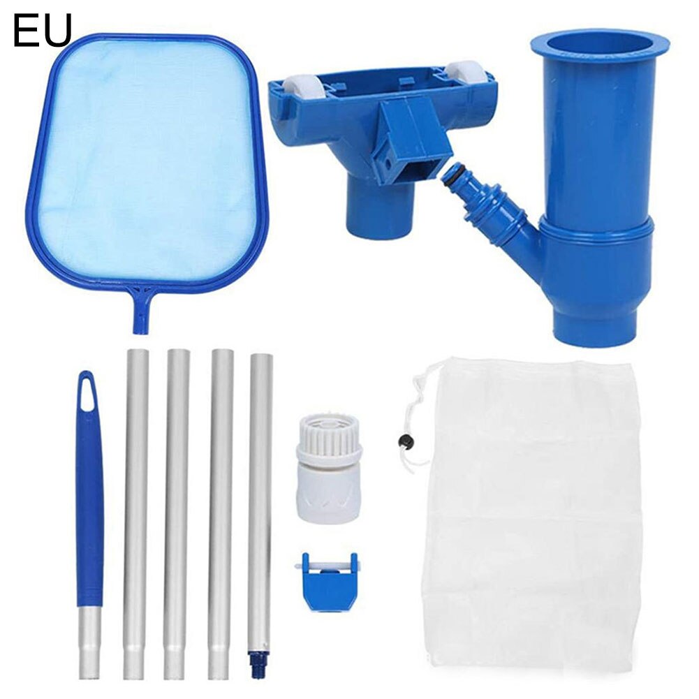 Zwembad Vijver Lente Draagbare Zuig Hoofd Netje Set Schoonmaken Tool Apparatuur Zuig Hoofd Mesh Cleaning Kit: EU