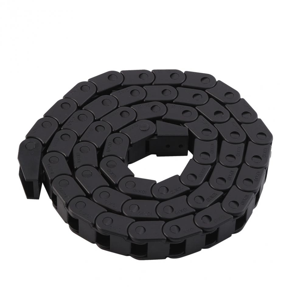 10X10mm R28 Black Nylon Cable Drag Chain Wire Carrier For Printer Router Machine