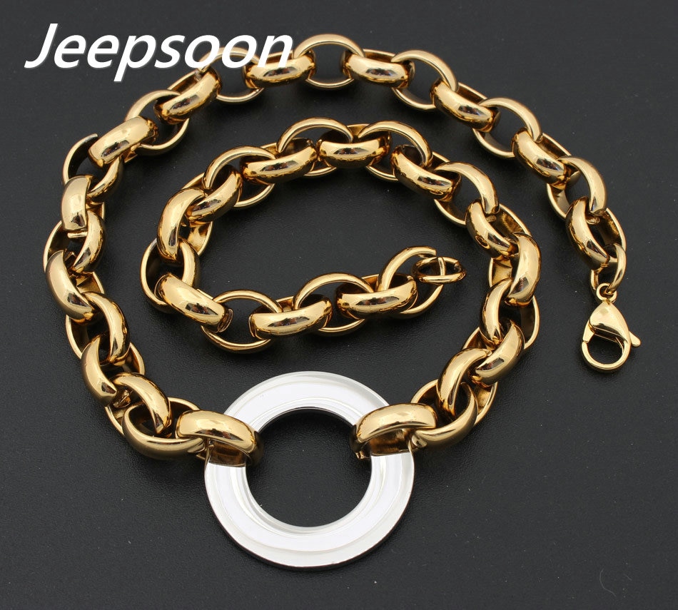 Stainless Steel Jewelry For Woman Round Necklace Chain Multi-Color For Choose Jeepsoon NGEGAEBG