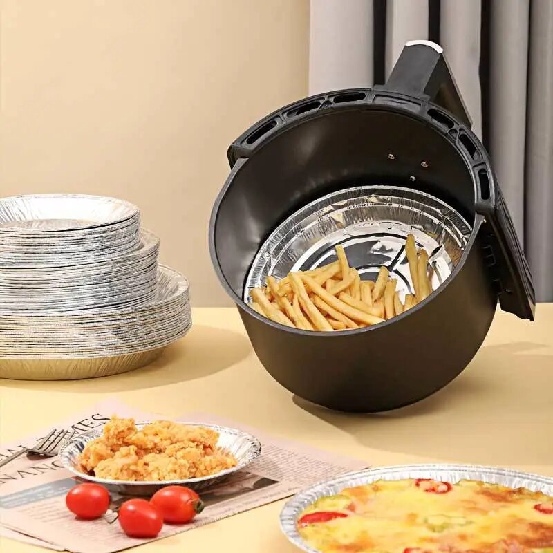 Wegwerp Aluminiumfolie Aluminiumfolie Disc Geen-Kleverige Olie-Proof Aluminiumfolie Board Voor Bbq Gestoomde Houtskool Gegrilde rijst Bakken Levert