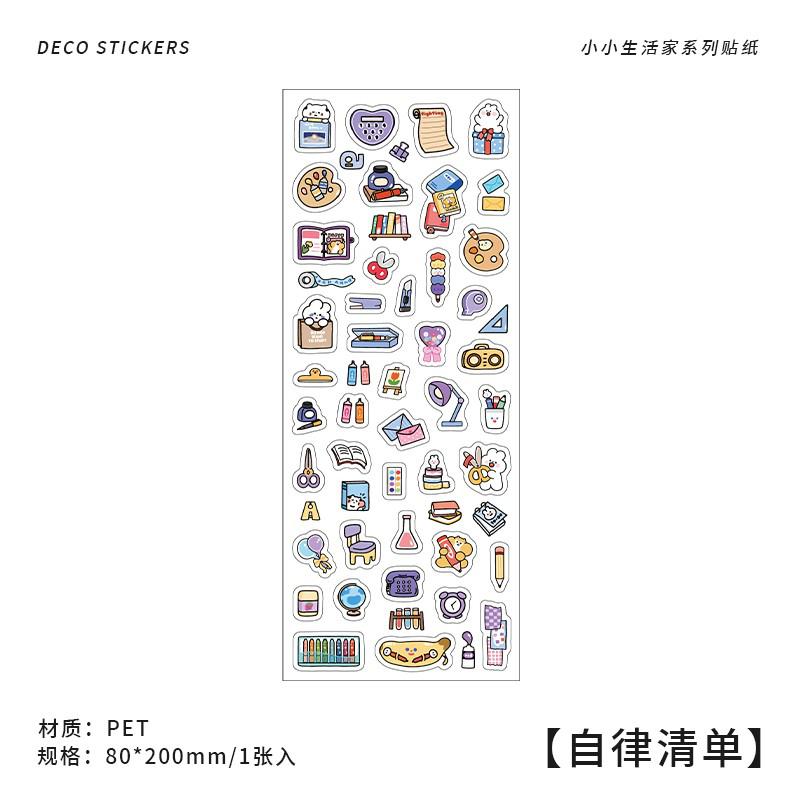 Small Cute Animal Flower Stickers Kawaii Korean Planner Stickers Journal Scrapbooking Stickers For Diy Arts And Crafts: WHITE