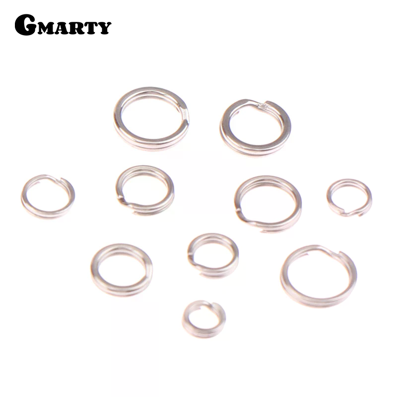 100 Stuks Split Ringen Vissen Rvs Lokken Ringen Zoutwater Terminal Tackles Split Ringen Vissen Connectors Snap Ringen