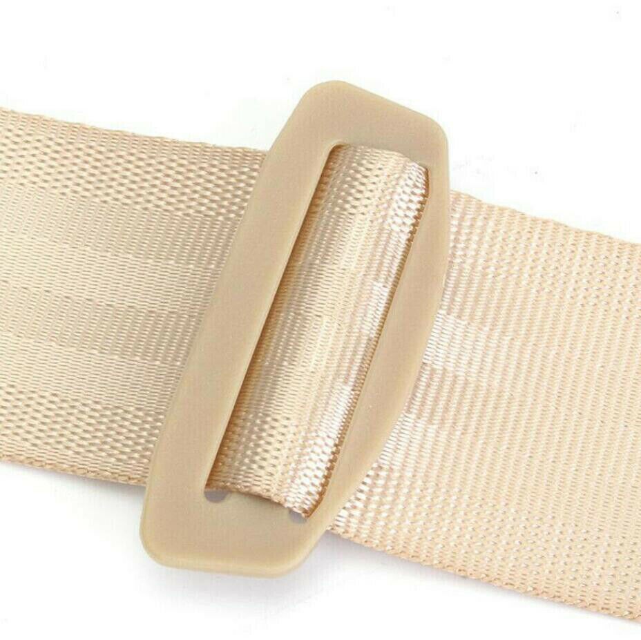 Ceintures de siège de voiture, gris Beige, pour 3 points, avec câble de sécurité, boucle rigide incurvée, accessoires de voyage