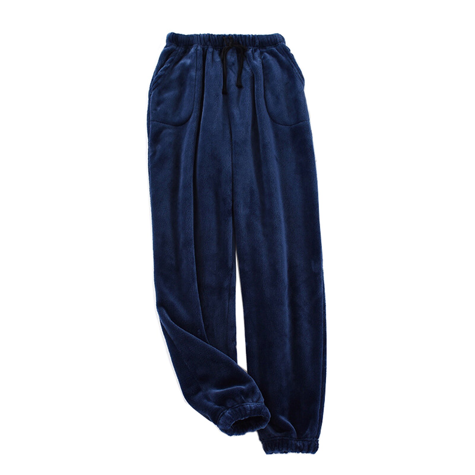 DEWADBOW hiver flanelle hommes sommeil bas pantalons de survêtement pyjamas pantalons confort pantalons Pijamas Couple décontracté Puls taille 3XL: 4 / XXL