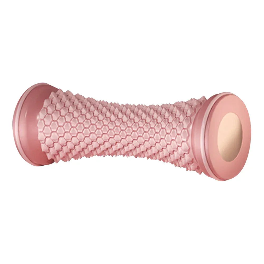 1Pc Voetroller Massager Yoga Fascia Roller Home Fitness Vingerafdrukbord Diepe Spierontspanning Voetmassage Roller: Roze