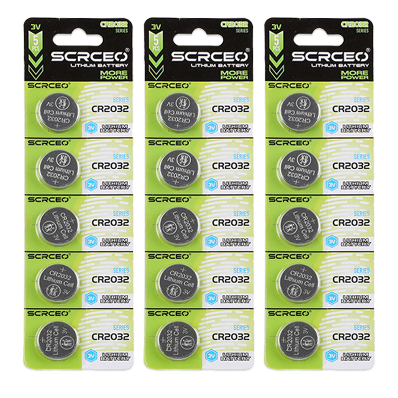 5-100PK CR2032 Batterie a bottone al litio nuovissime e durevoli Sostituisci DL2032 ECR2032 BR2032 Batteria a bottone al litio 3V per orologi giocattoli: Oro
