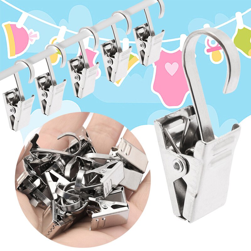 Gordijn Clips Met Haken Rvs Voor Draperie Foto 'S En Woondecoratie Silver Tone 30 Of 50 Stuks Pack Van 30