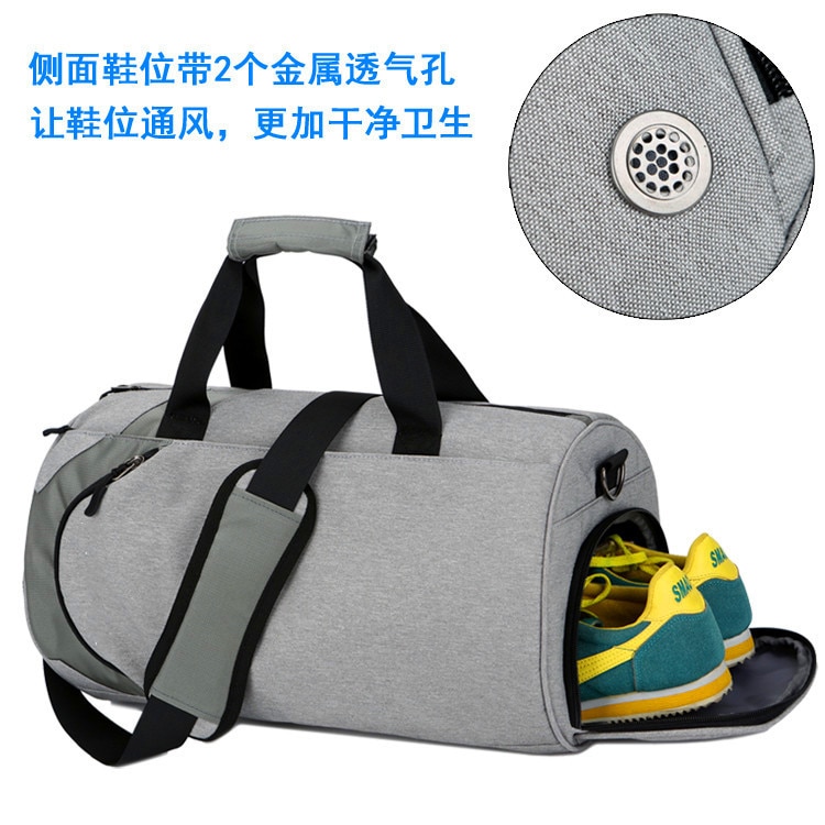 Sport Fitness Männlichen Wasserdichte Ausbildung Tasche Weibliche Duffel Reisetasche Hohe Kapazität Einzelnen Schulter mit Schuh Tasche Einfarbig