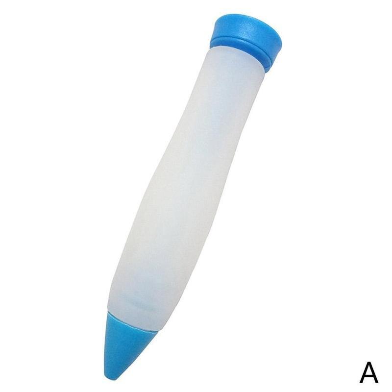 Silicone gâteau seringue stylo Fondant gâteau stylo pâtisserie glaçage gâteau bricolage écriture chocolat décoration cuisson Fondant seringue outils T9X2: Bleu ciel