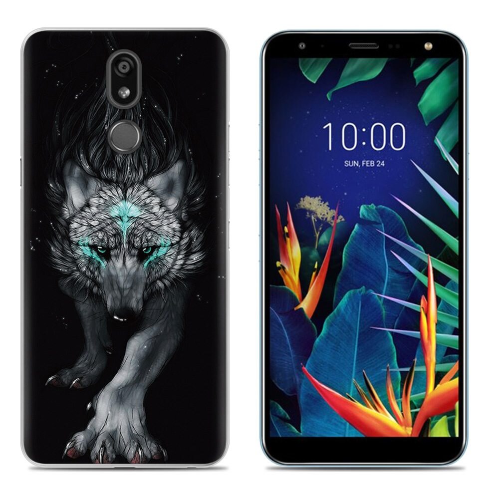 Funda de suave para teléfono LG K40/K12 Plus 5,7 pulgadas TPU colorida pintada cubierta trasera de silicona: 17