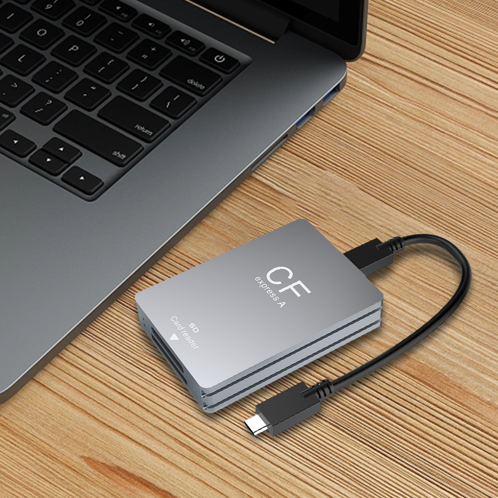 2-in-1 CFexpress Type A & SD-kaartlezer Geheugenkaartlezer Ondersteuning voor Android/Windows/Bos Draagbare CF Express-lezer voor SLR