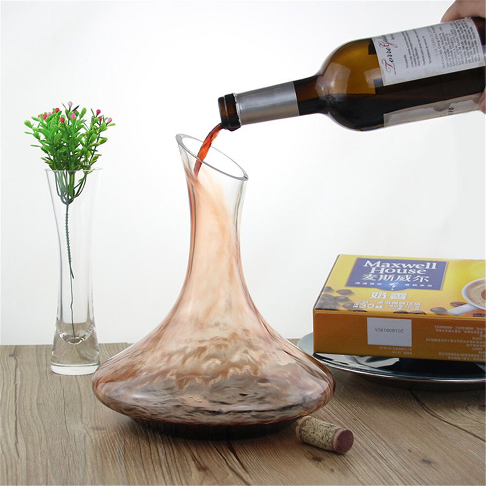 Wine Decanter 1.2L Bar Glass Dispenser Oblique U-shape Wine Decanter Wineglass Cocktail Shaker Set Vodka Dispenser Cocktail: A
