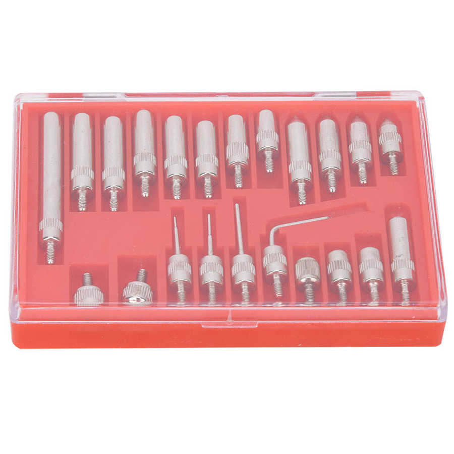 22 Pcs Dial Indicator Pointed Tip Dial Gauge Indicator Replacement Measuring Point Tip Set with Case