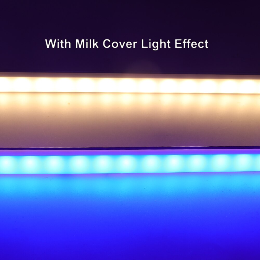 Barra de luz LED rígida, tubo de luz resistente al agua, SMD5054, 36LED, 50CM, DC12V, Blanco cálido, azul, 5 unids/lote