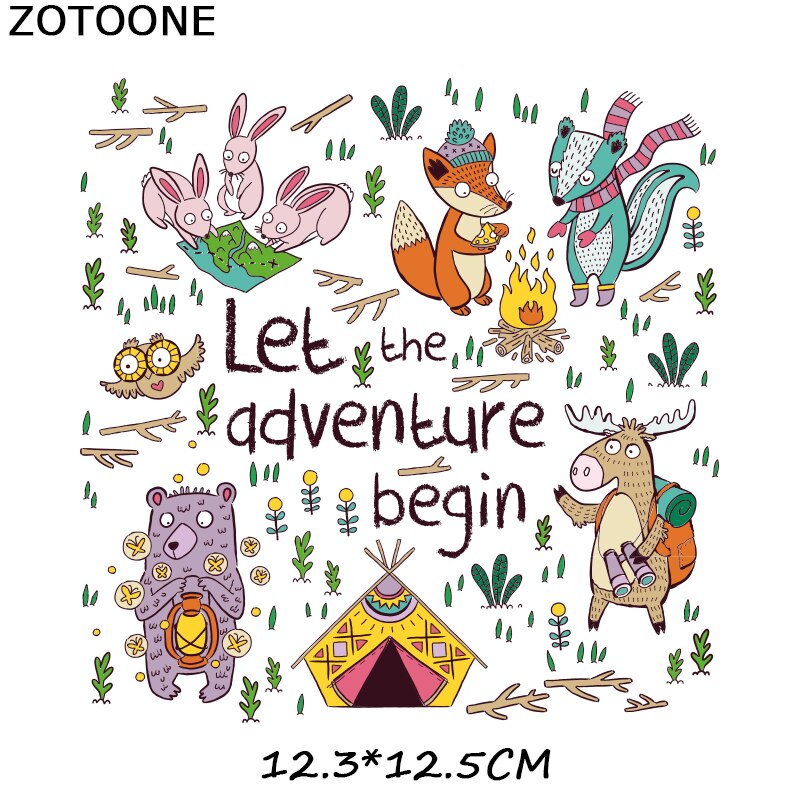 Patches Voor Kleding Ijzer Op Heat Transfers Applique Diy Bloem Dier Set Patch Gedrukt Toepassing Thermo Stickers D: 2048
