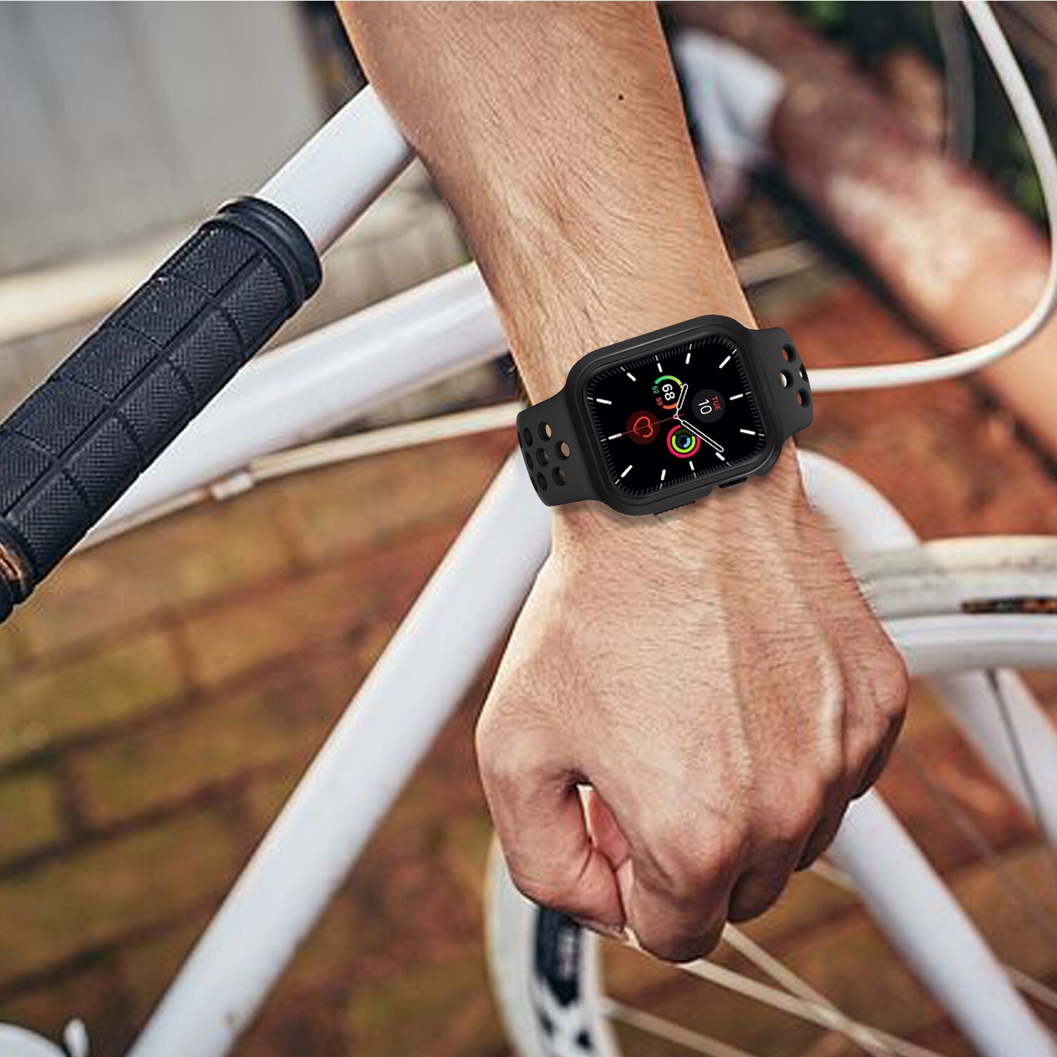 Gummicover til apple watch 3 2 1 fuldskærmsbeskyttelse til iwatch 42mm 38mm glasfilm til serie 4 5 40mm 44mm kofanger