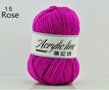 1pc = 50g bløde, miljøvenlige fiberkashmir kamgarn uld til børn farvet dukke akryl sweater smuk babygarn til strik: 15 steg