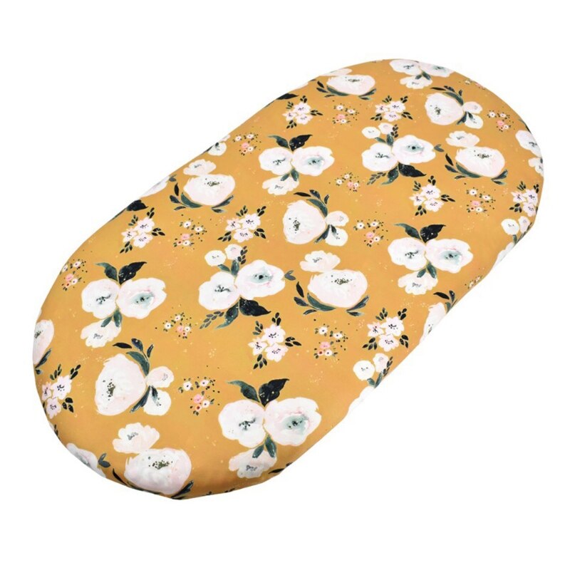 Cesta de Moisés para bebé, estampada sábana para el cuidado de la cuna, almohadilla cambiante, colchón, cubierta extraíble, Mini cama cuna, Protector L4MC
