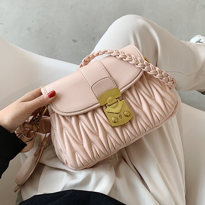 femme carré aisselle sac en cuir PU femmes concepteur sac à main serrure épaule sac de messager