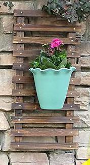 Salon autonome tenture murale bois balcon solide multi-couche fer forgé plante verte escalade vigne Pot Rac: 30x60c m
