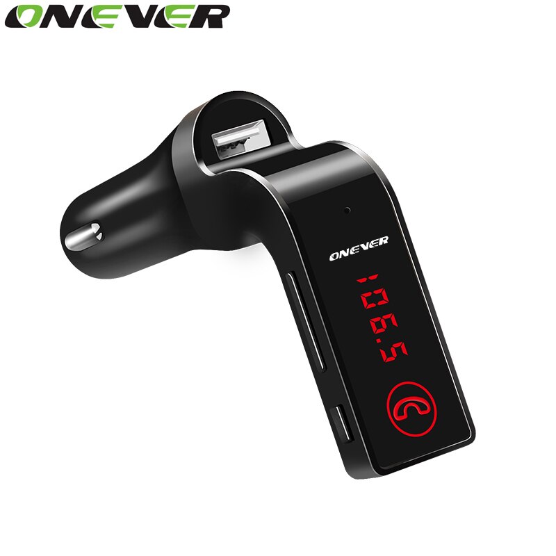 Onever 4-in-1 Handsfree Draadloze Bluetooth Fm-zender Modulator Carkit Mp3-speler SD USB LCD Auto Muziekspeler G7 + AUX