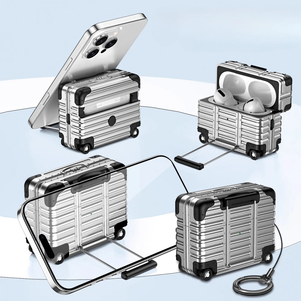 Individual Suitcase for Airpods 4 3 2 Pro Trendy Luggage Protective Case for Airpods1/2/pro2 -proof Headphone Case ﻿
