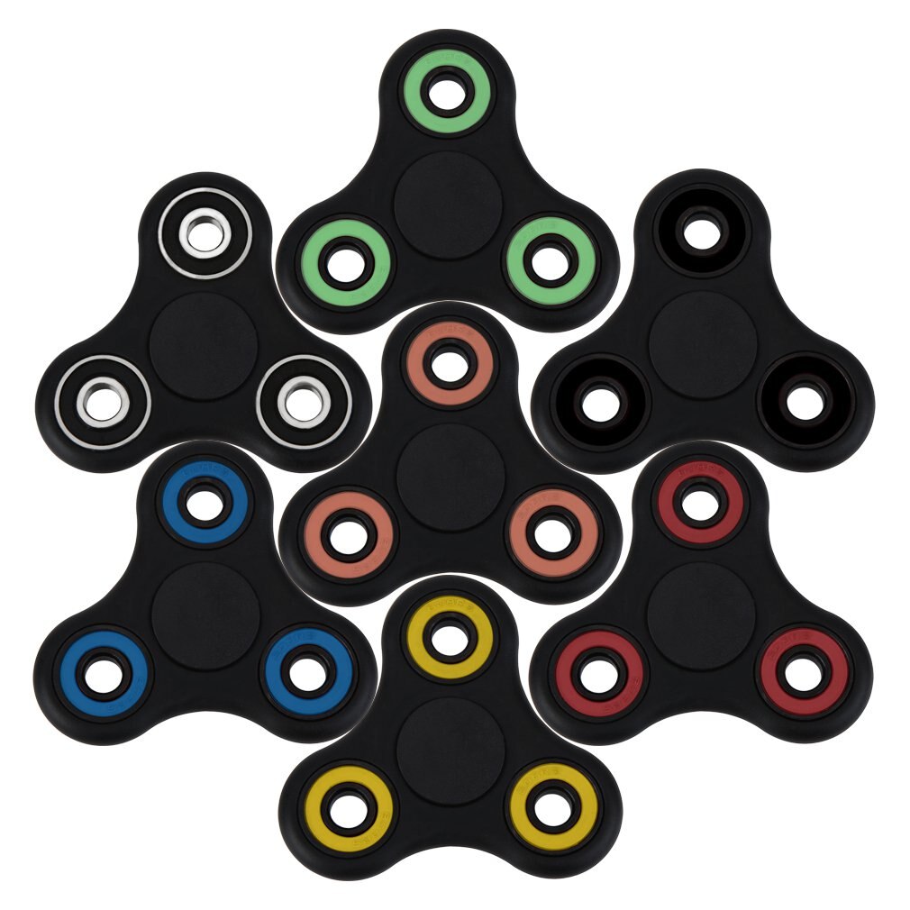 Multicolor Tri-Spinner Vinger Spinner Speelgoed Hand Spinner Autisme En Adhd Verminderen Stress Grappige Cadeaus Voor Kinderen/ volwassen Groen