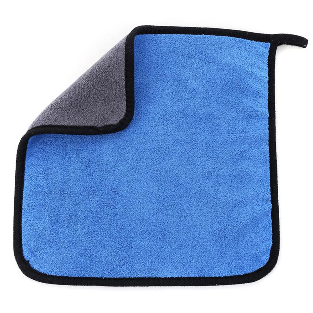 Superabsorberende bilrengøringshåndklæder mikrofiber hurtigtørrende håndklæder superabsorberende bilvaskeklude ridsefri csv: Blå 30 x 40cm