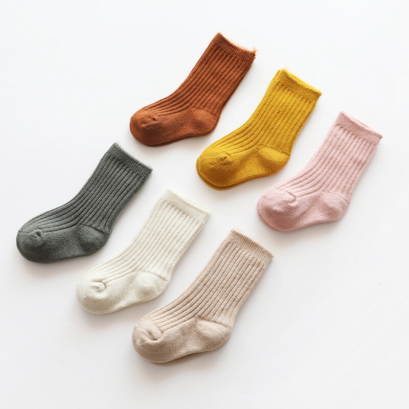 Dikker Baby Kids Sokken Herfst Winter Katoen Gestreepte Sokken Warm Peuter Jongen Meisjes Vloer Sokken Kinderen Kleding Accessoires