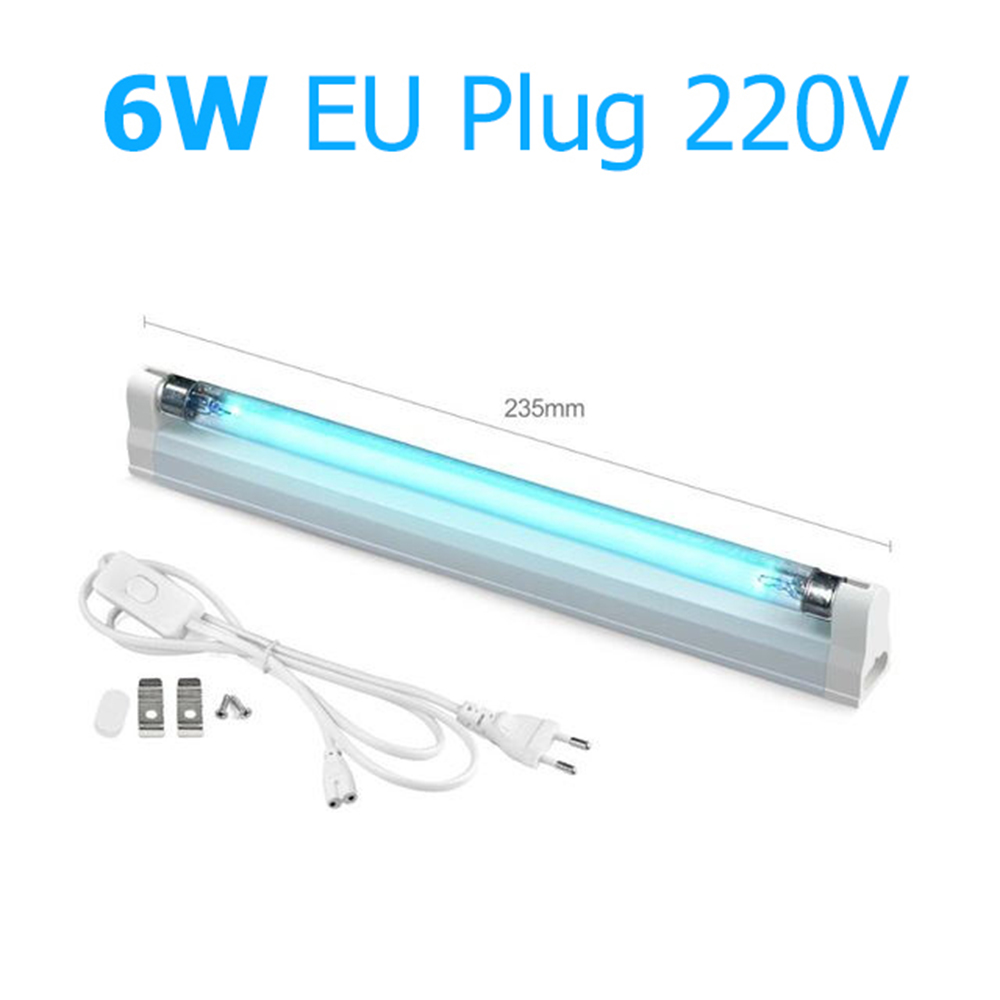 Lámpara germicida ultravioleta, tubo T5 de 220V y 110V, 6W y 8W, esterilizador de cuarzo LED con ozono UVC, luz bactericida UV para el hogar y el Hospital: 7 W