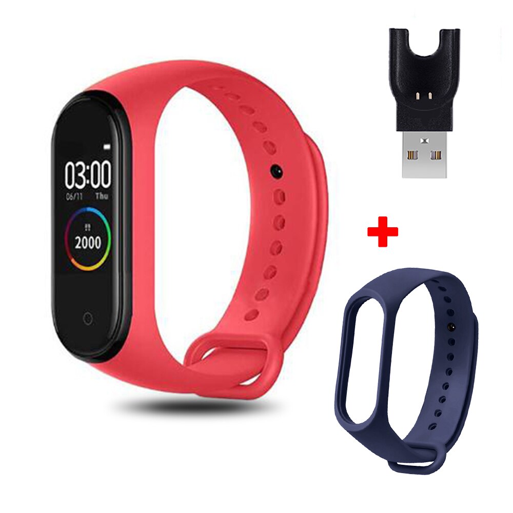 M4 montre intelligente bracelet de gymnastique écran tactile sport podomètre bracelet Fitness hommes en cours d'exécution marche Tracker fréquence cardiaque pression artérielle: As the shows 7