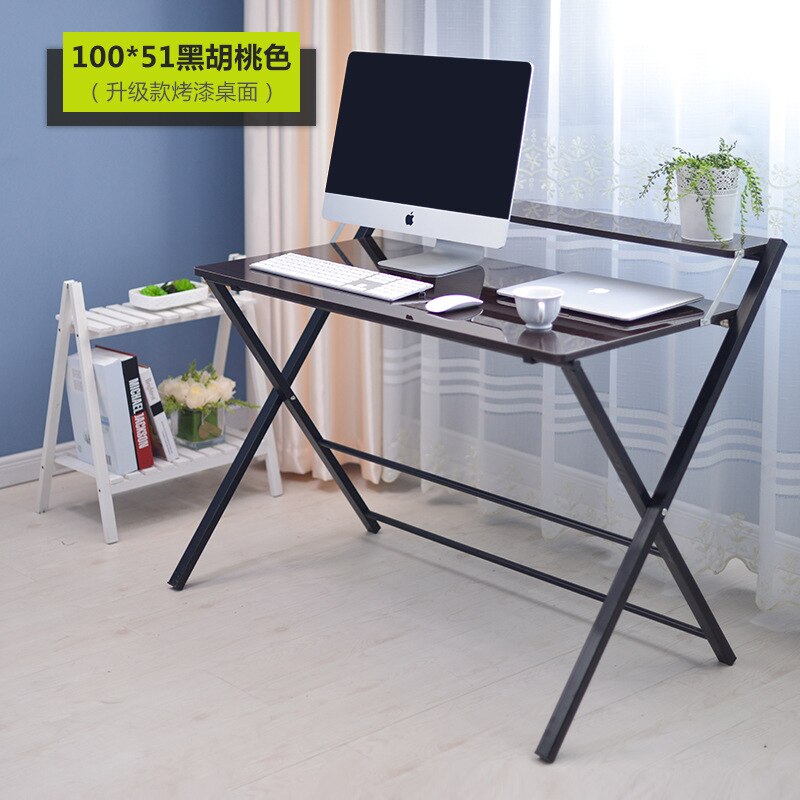 High foldable home laptop desk living room bedroom space saving portable desk writing desk office desk laptop table: F100cm