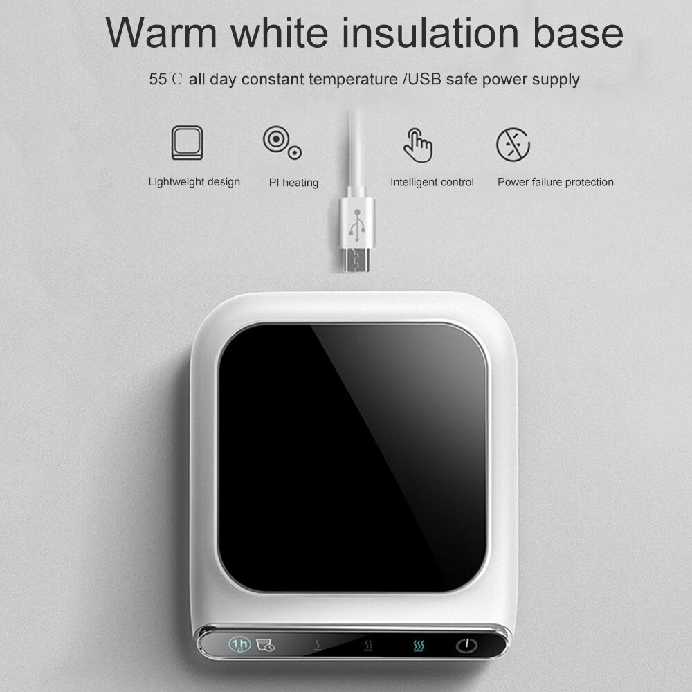 Mini Coffee Insulation Base with USB 10W Water Milk Heater Kitchen Intelligent Control Warmer Pad All Day Constant Temperature: Default Title