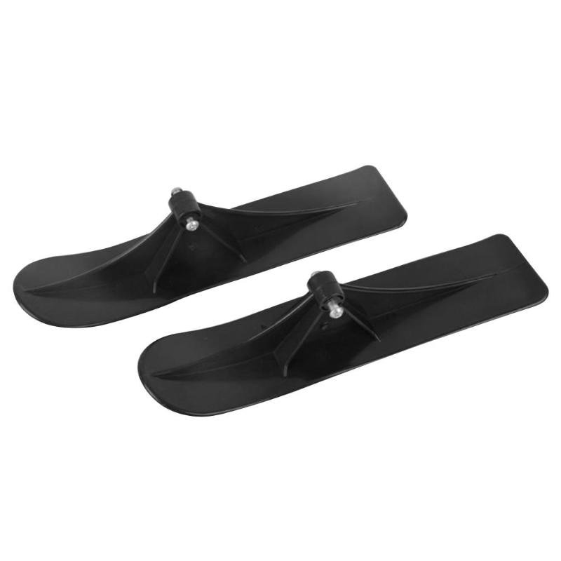 Ski Boards Effen Kleur Multifunctionele 1 Paar Pe Plastic Ski Board 2 In 1 Winter Outdoor sport Scooter Onderdelen Zwart